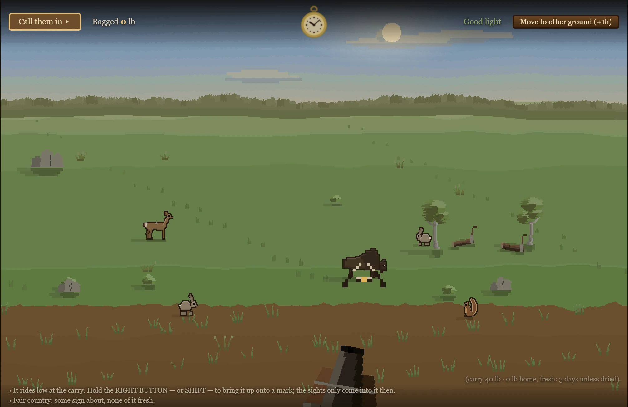 The hunt minigame.